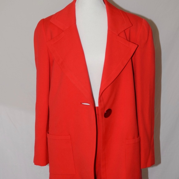 David Hayes I MAGNIN Red Pant Suit - Picture 6 of 8
